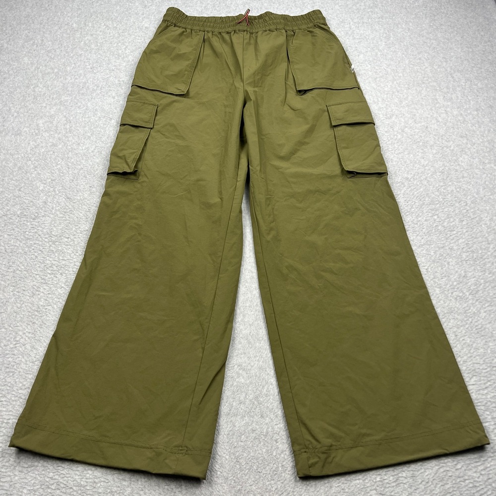 Fabletics Heights Cargo Pant Womens XL Moss Green Wide Leg Ripstop Utility Loose